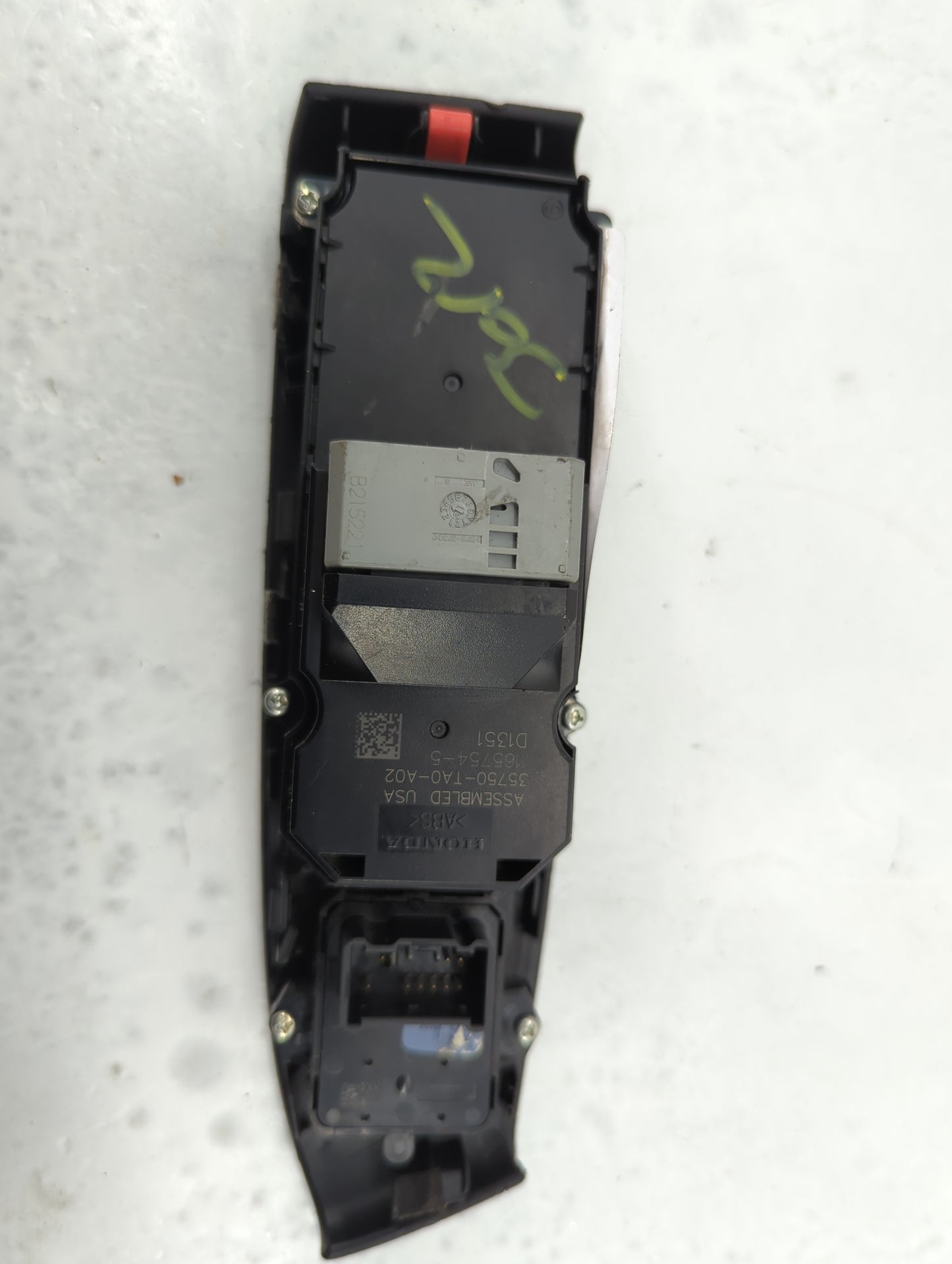 2008-2012 Honda Accord Master Power Window Switch Replacement Driver Side Left P/N:35750-TA0-A02 Fits OEM Used Auto Parts - 