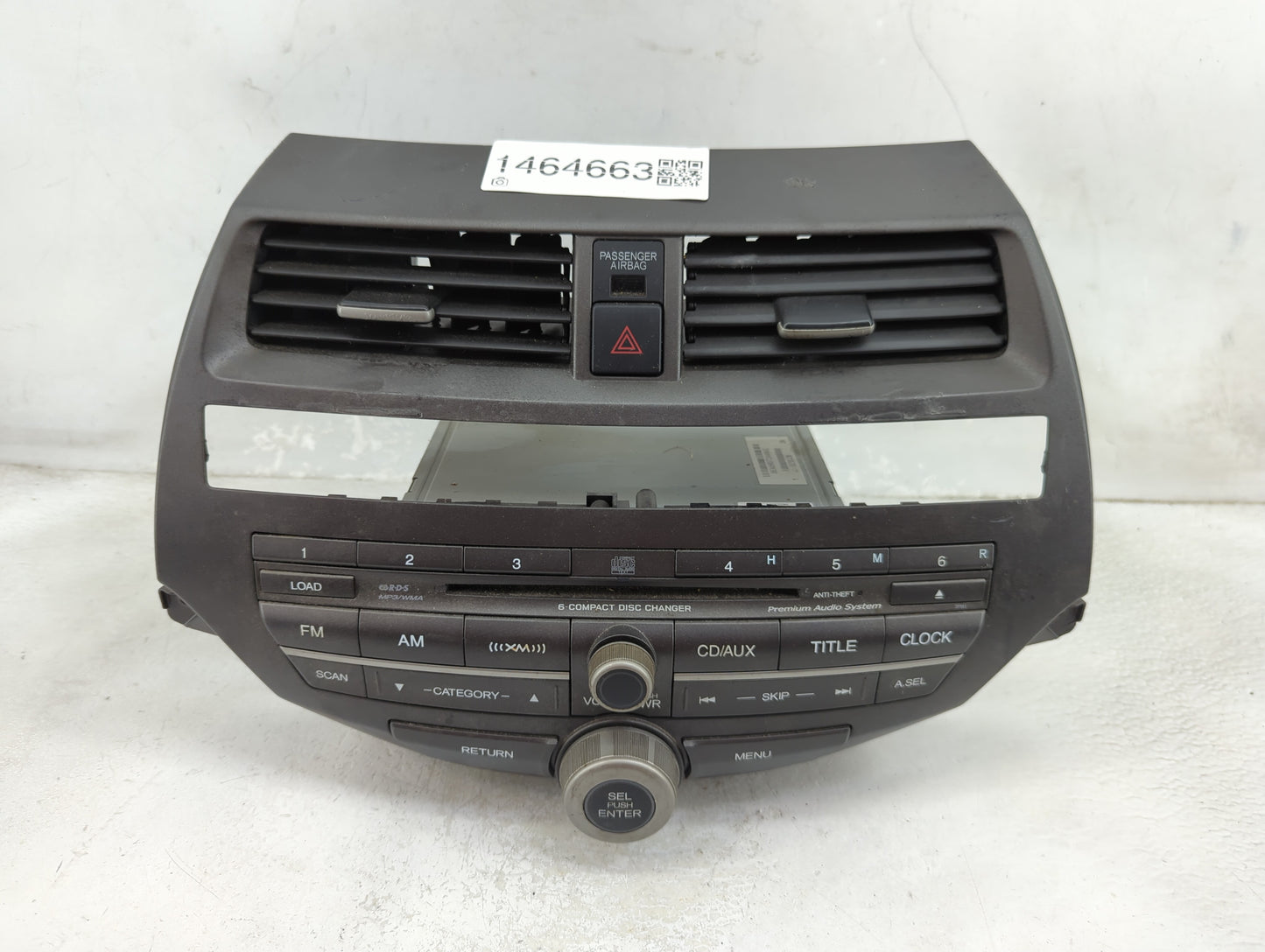 2010-2012 Honda Accord Radio AM FM Cd Player Receiver Replacement P/N:77260TA6A500 Fits Fits 2010 2011 2012 OEM Used Auto Pa