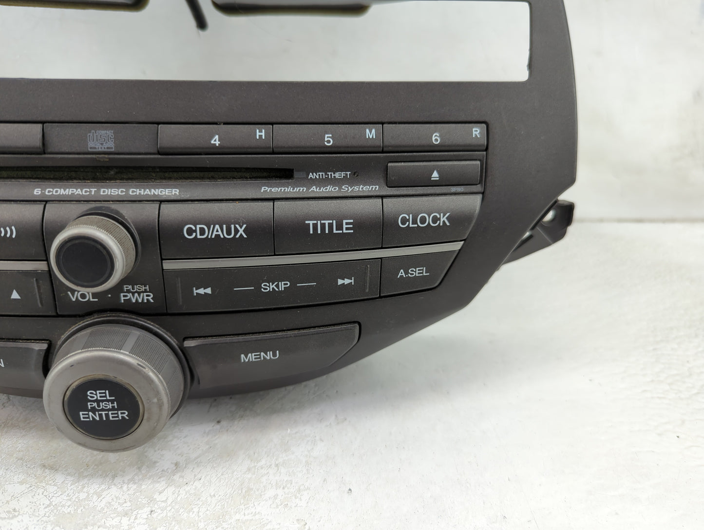 2011-2012 Honda Accord Radio AM FM Cd Player Receiver Replacement P/N:77260TA5A600 Fits Fits 2011 2012 OEM Used Auto Parts -