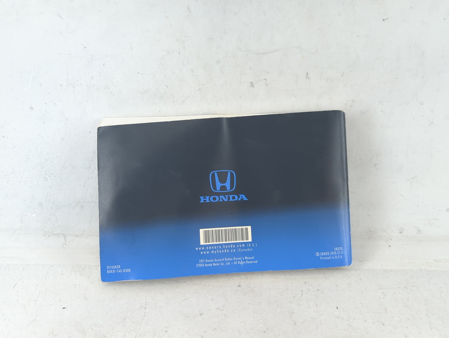 2011 Honda Accord Owners Manual Book Guide P/N:00X31-TA5-6300 OEM Used Auto Parts - Oemusedautoparts1.com