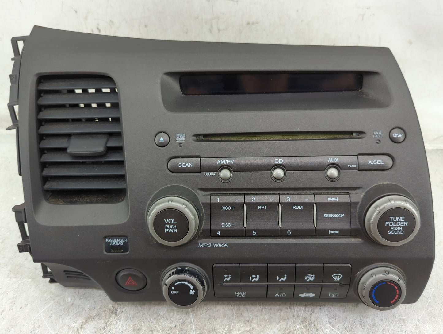 2006-2011 Honda Civic Radio AM FM Cd Player Receiver Replacement P/N:39100-SNA-A040-M1 MF726AC Fits OEM Used Auto Parts - Oe