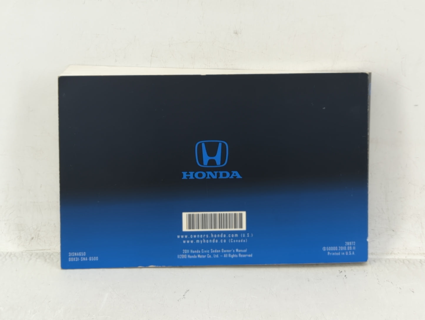 2011 Honda Civic Owners Manual Book Guide OEM Used Auto Parts - Oemusedautoparts1.com