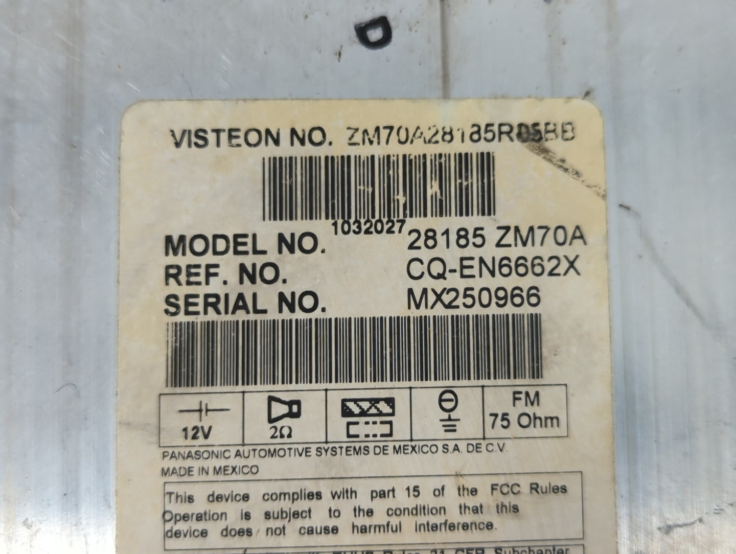 2006-2011 Honda Civic Am Fm Cd Player Radio Receiver - Oemusedautoparts1.com