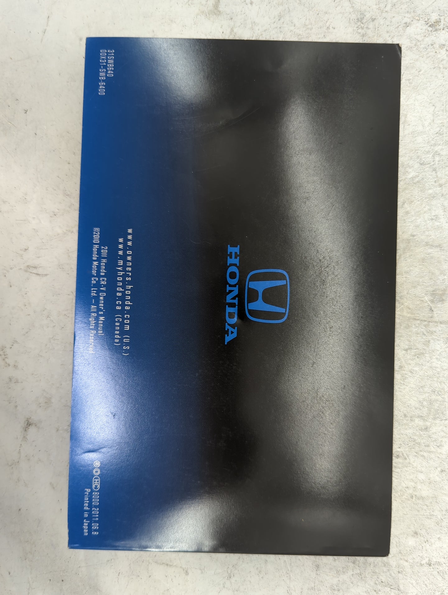 2011 Honda Cr-V Owners Manual Book Guide P/N:31SWB640 00X31-SWB-6400 OEM Used Auto Parts - Oemusedautoparts1.com