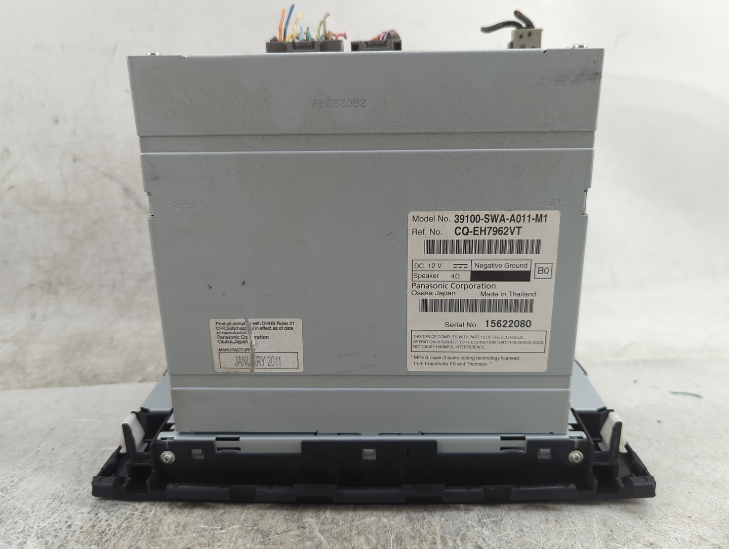 2007-2011 Honda Cr-V Radio AM FM Cd Player Receiver Replacement P/N:39100-SWA-A011-M1 CQ-EH7962VT Fits OEM Used Auto Parts -