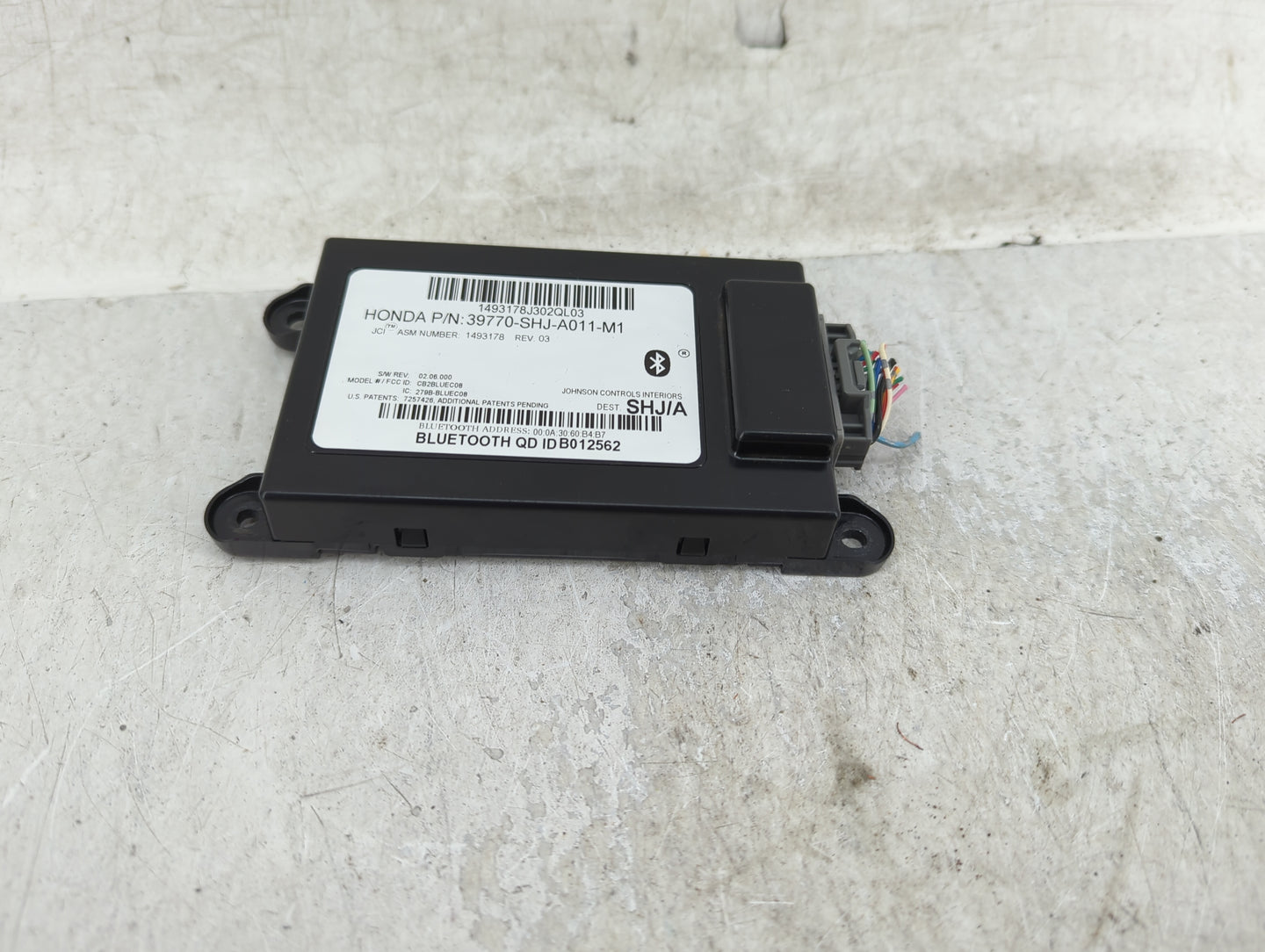 2011 Honda Cr-z Bluetooth Phone Communication Control Module Ccm Oem - Oemusedautoparts1.com