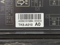 2011-2017 Honda Odyssey Fusebox Fuse Box Panel Relay Module P/N:030U1015B8 TK8-A010 A0 Fits Fits 2011 2013 2014 2015 2016 20