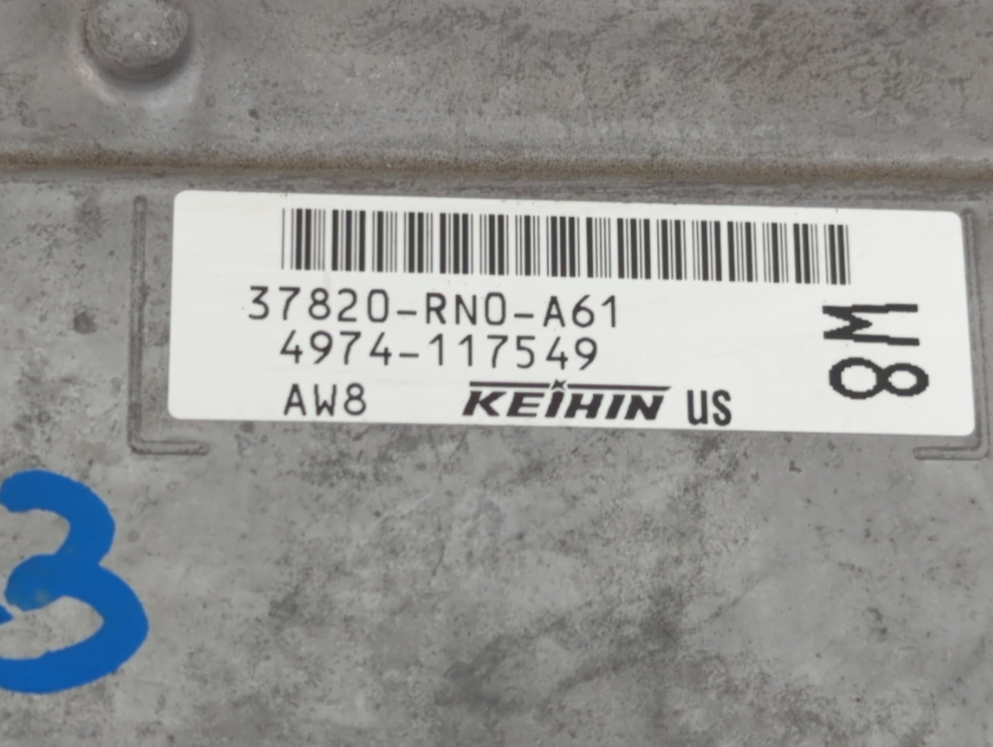 2011 Honda Pilot PCM Engine Control Computer ECU ECM PCU OEM P/N:37820-RN0-A61 Fits OEM Used Auto Parts - Oemusedautoparts1.