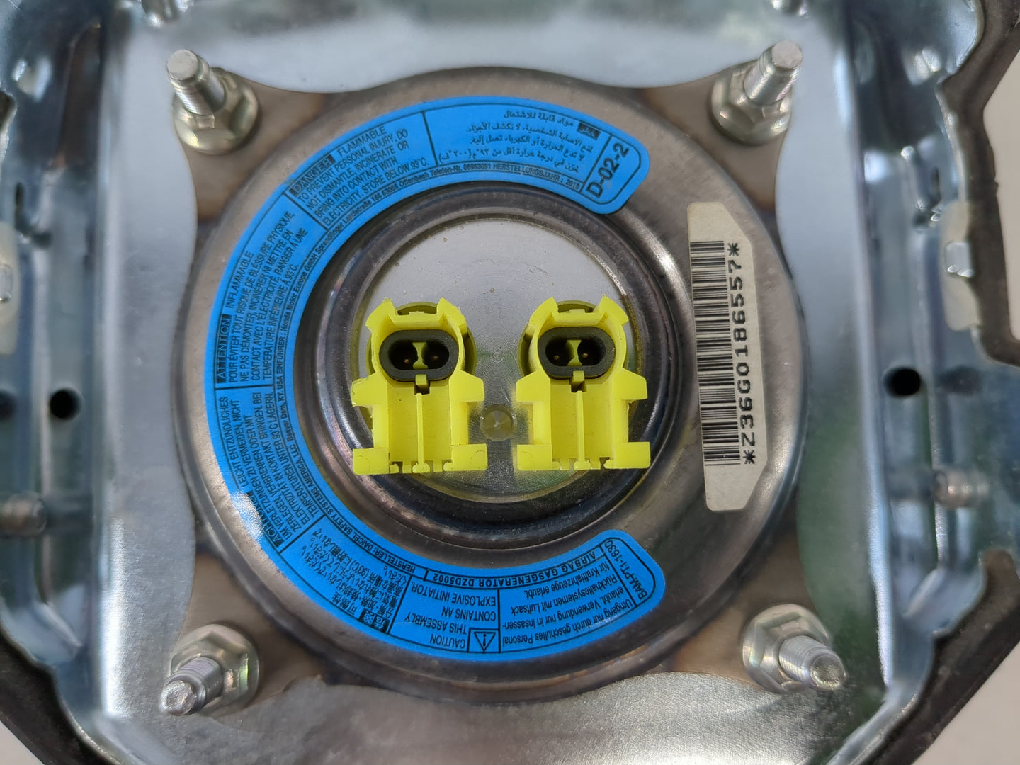 2009-2015 Honda Pilot Air Bag Driver Left Steering Wheel Mounted P/N:UDWS45837 Fits Fits 2009 2010 2011 2012 2013 2014 2015 