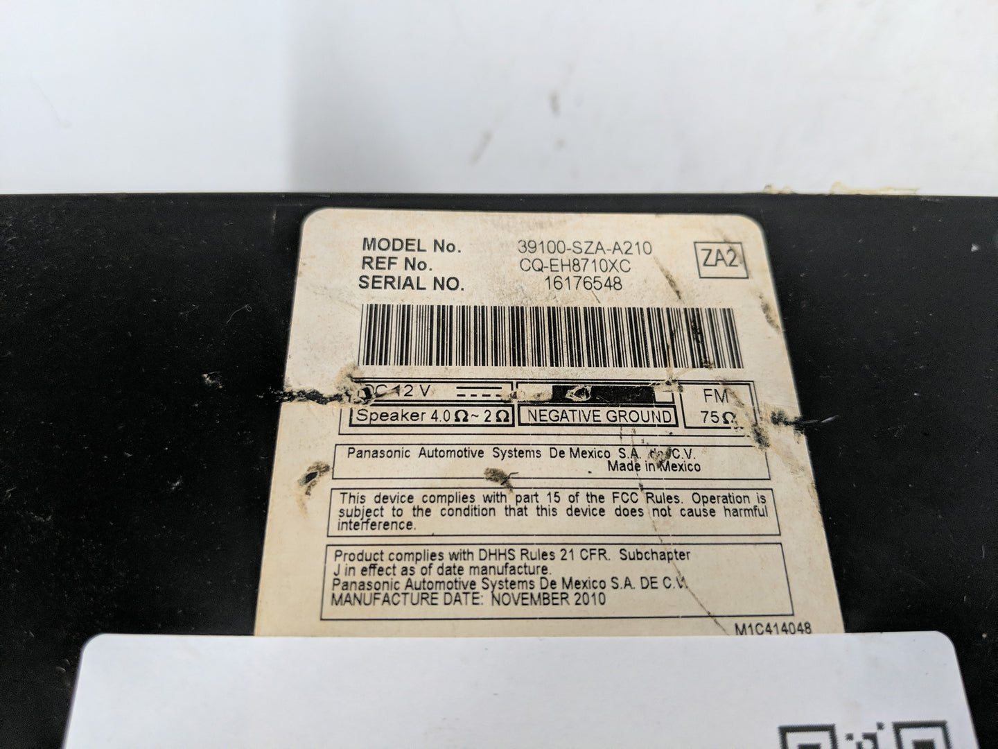 2009-2011 Honda Pilot Radio AM FM Cd Player Receiver Replacement P/N:39100-SZA-A210 Fits Fits 2009 2010 2011 OEM Used Auto P