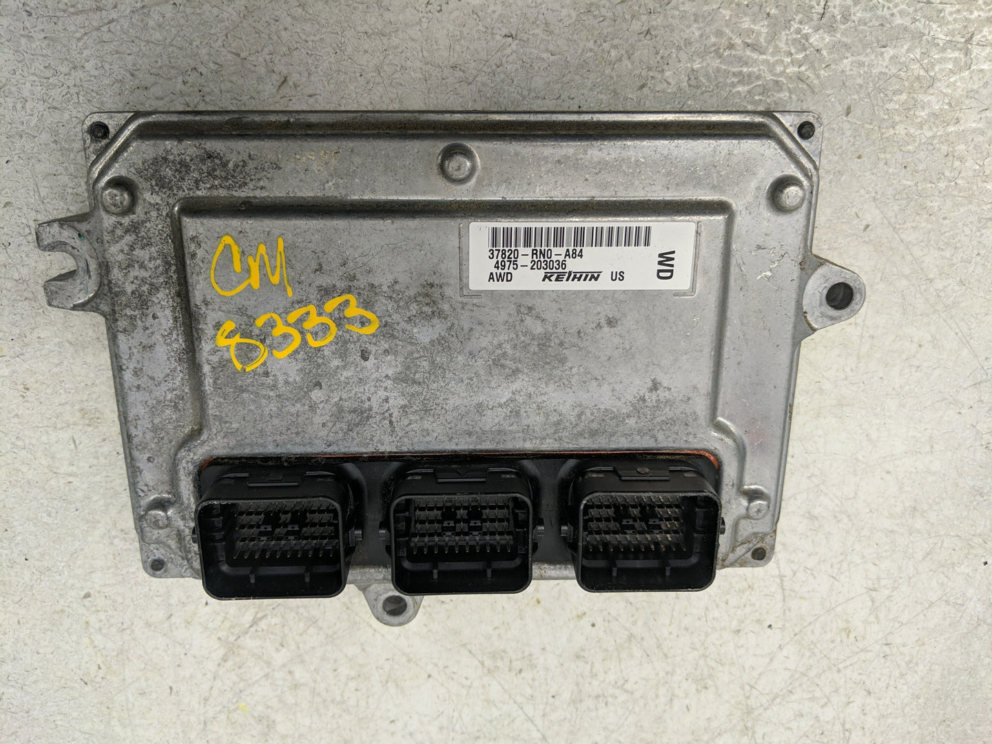 2011 Honda Pilot PCM Engine Control Computer ECU ECM PCU OEM P/N:37820-RN0-A84 Fits OEM Used Auto Parts - Oemusedautoparts1.