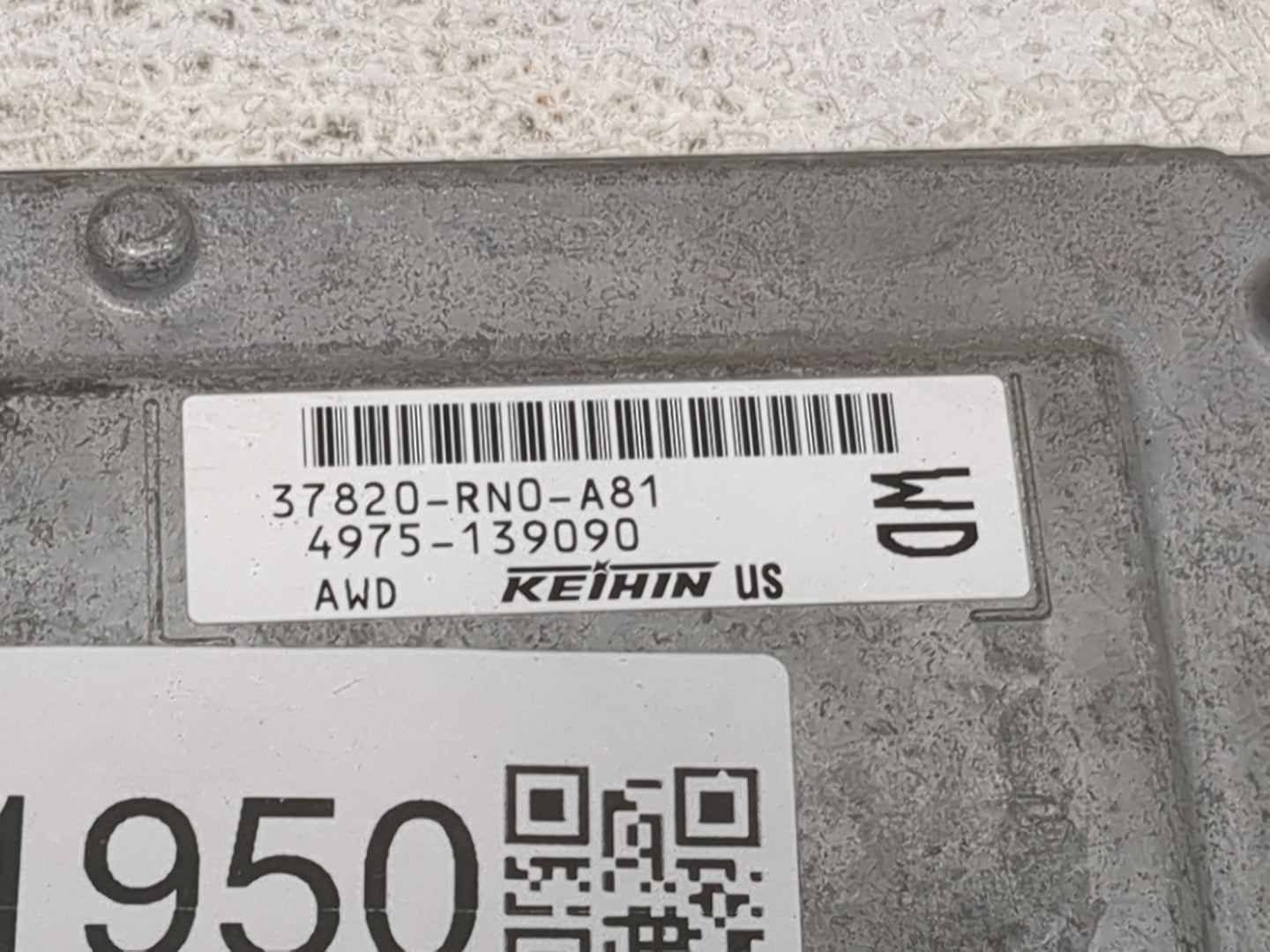 2011 Honda Pilot PCM Engine Control Computer ECU ECM PCU OEM P/N:4975-139090 37820-RN0-A81 Fits OEM Used Auto Parts - Oemuse