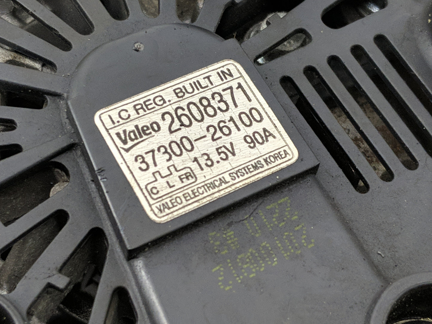 2010-2011 Hyundai Accent Alternator Replacement Generator Charging Assembly Engine OEM P/N:2608371 Fits Fits 2010 2011 OEM U