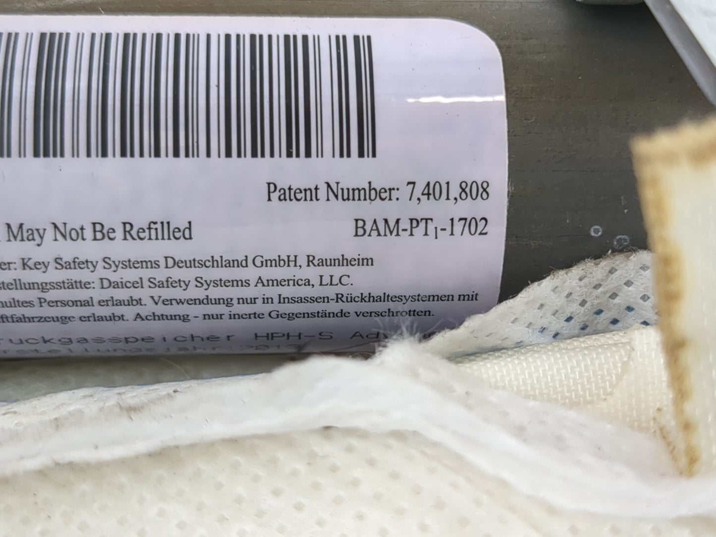 2011-2016 Hyundai Elantra Passenger Curtain Air Bag Oem - Oemusedautoparts1.com