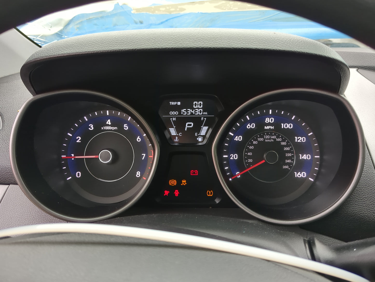2011 Hyundai Elantra Instrument Cluster Speedometer Gauges Miles:153K Fits OEM Used Auto Parts - Oemusedautoparts1.com