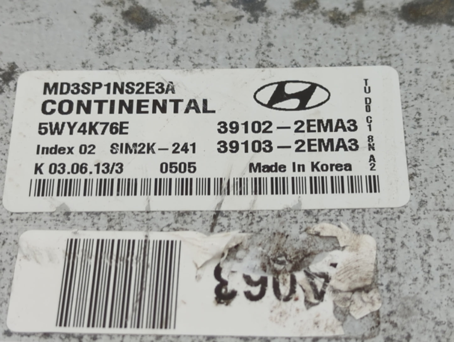 2011 Hyundai Elantra PCM Engine Control Computer ECU ECM PCU OEM P/N:39102-2EMA3 Fits OEM Used Auto Parts - Oemusedautoparts