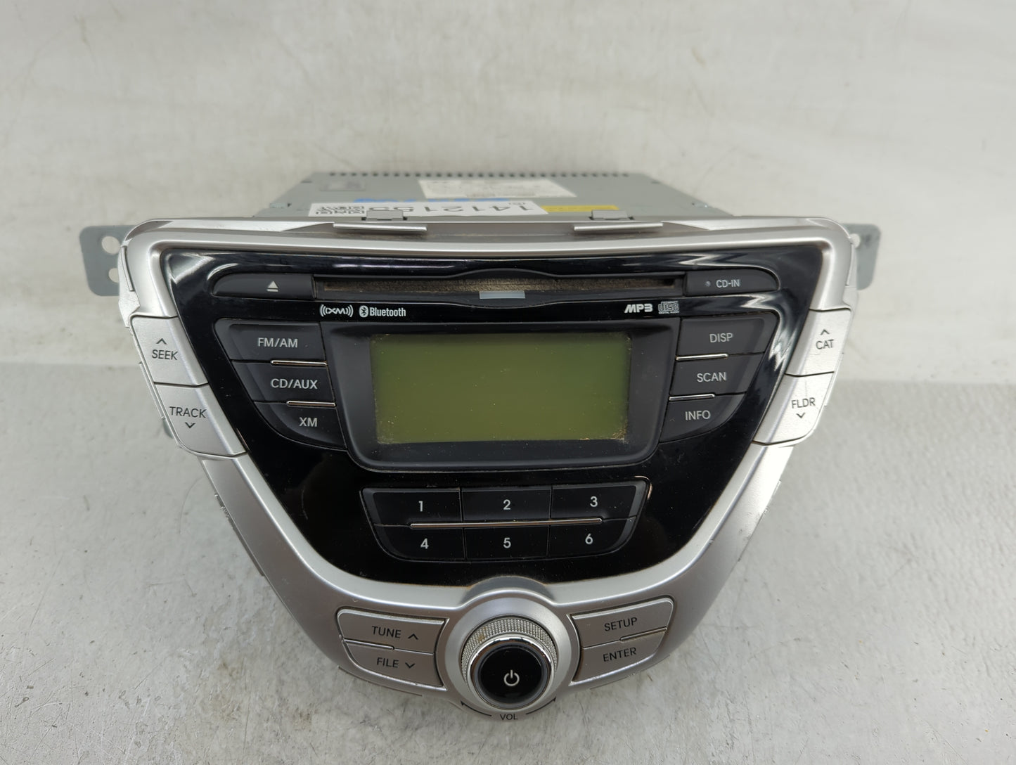 2011-2012 Hyundai Elantra Radio AM FM Cd Player Receiver Replacement Fits Fits 2011 2012 OEM Used Auto Parts - Oemusedautopa