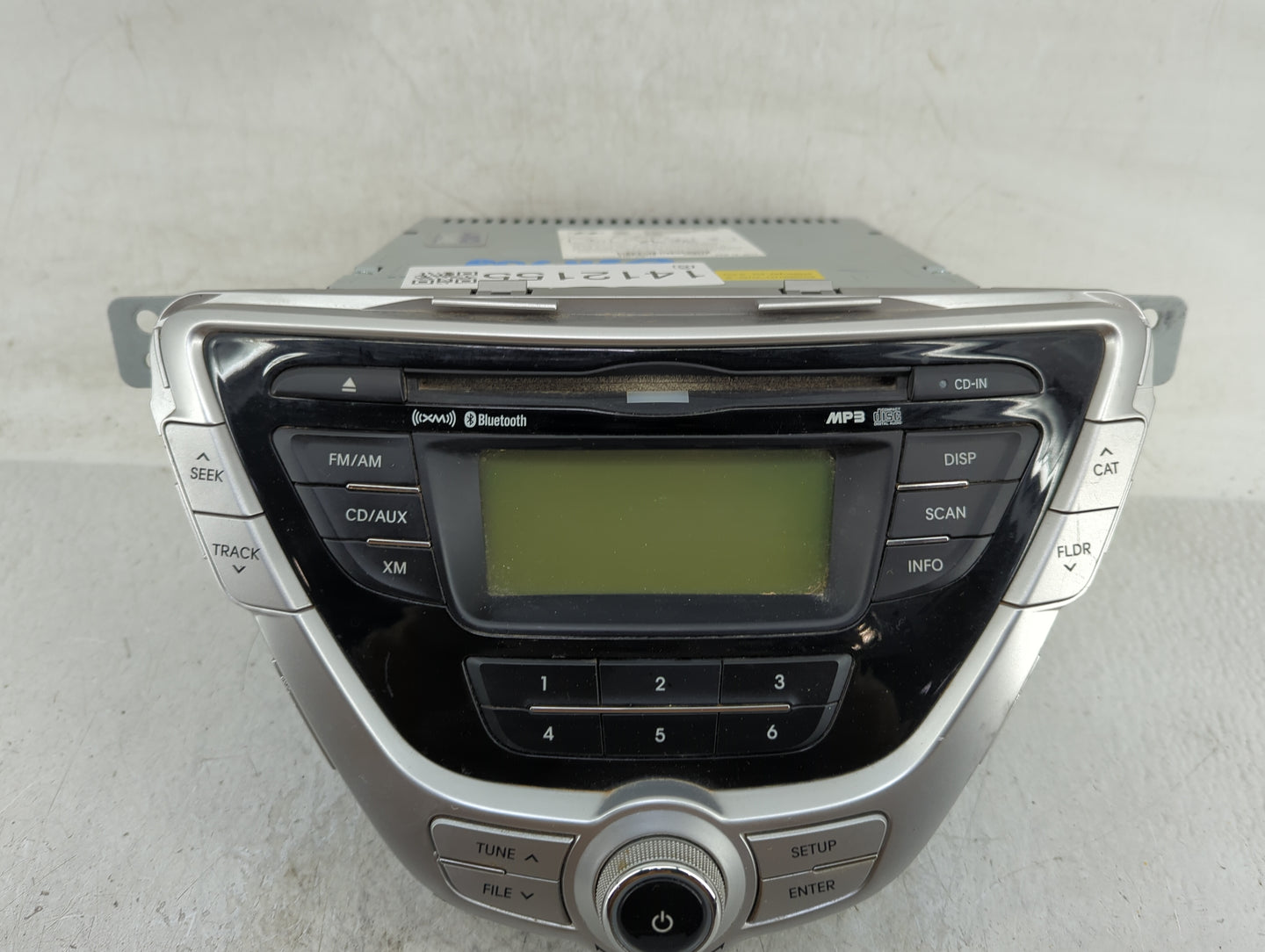 2011-2012 Hyundai Elantra Radio AM FM Cd Player Receiver Replacement Fits Fits 2011 2012 OEM Used Auto Parts - Oemusedautopa