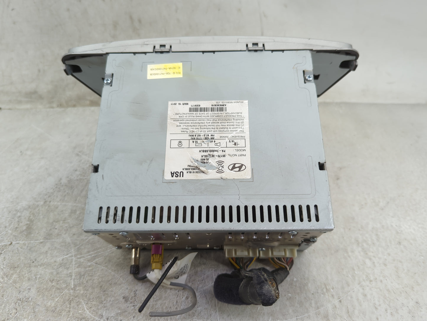 2011 Hyundai Elantra Radio AM FM Cd Player Receiver Replacement P/N:96170-3X1BLH PA-710MDLSBBLH, 96220-3X100 Fits OEM Used A