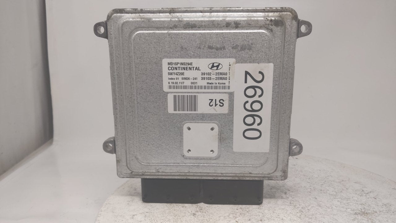 2011 Hyundai Elantra PCM Engine Control Computer ECU ECM PCU OEM P/N:39102-2EMA0 Fits OEM Used Auto Parts - Oemusedautoparts