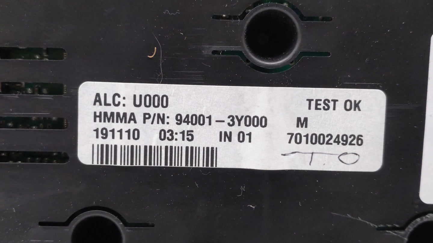 2011 Hyundai Elantra Instrument Cluster Speedometer Gauges P/N:94001-3X230 94001-3Y000 Fits OEM Used Auto Parts - Oemusedaut