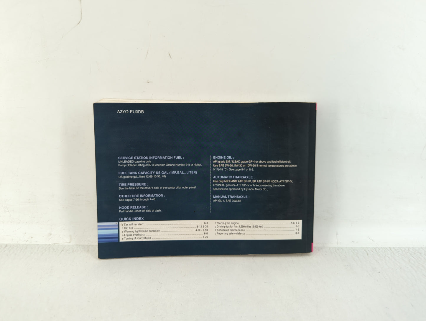 2011 Hyundai Elantra Owners Manual Book Guide OEM Used Auto Parts - Oemusedautoparts1.com
