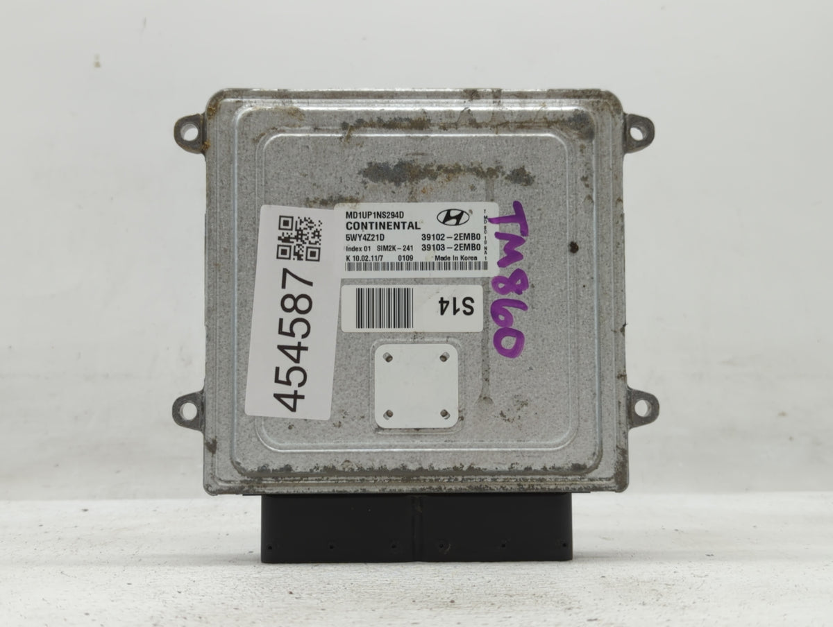 2011 Hyundai Elantra PCM Engine Control Computer ECU ECM PCU OEM P/N:39102-2EMB0 39103-2EMB0, 39102-2EMA0, 39103-2EMA0 OEM U