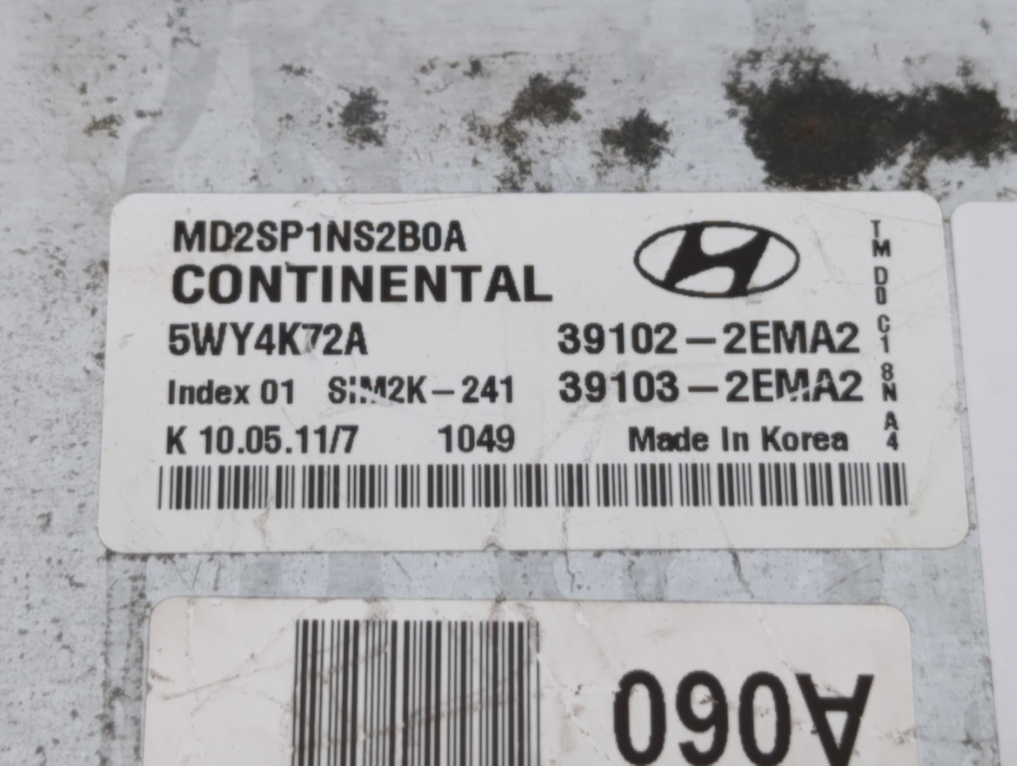 2011-2013 Hyundai Elantra PCM Engine Control Computer ECU ECM PCU OEM P/N:39102-2EMA0 39103-2EMN3 Fits Fits 2011 2012 2013 O