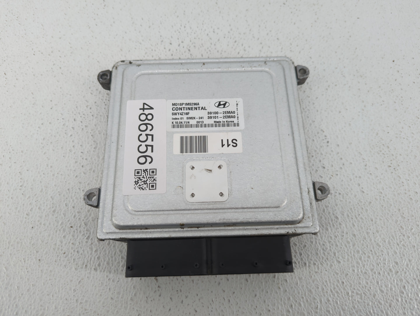 2011 Hyundai Elantra PCM Engine Control Computer ECU ECM PCU OEM P/N:39101-2EMA0 39100-2EMA0, 39103-2EMB0, 39102-2EMB0 Fits 
