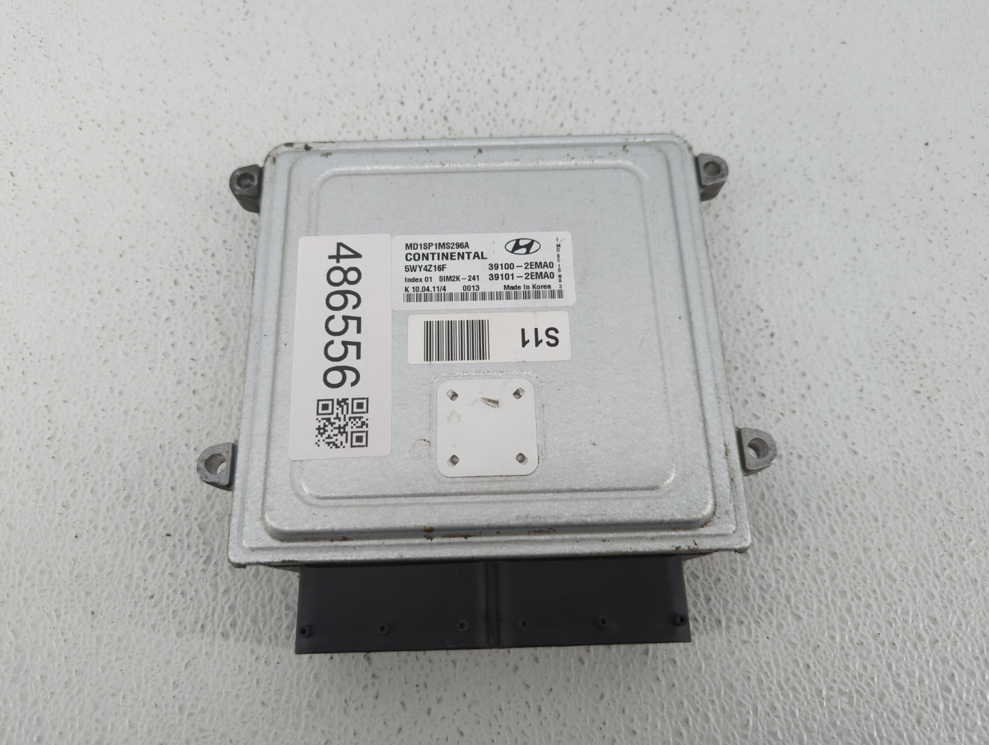2011 Hyundai Elantra PCM Engine Control Computer ECU ECM PCU OEM P/N:39101-2EMA0 39100-2EMA0, 39103-2EMB0, 39102-2EMB0 Fits 