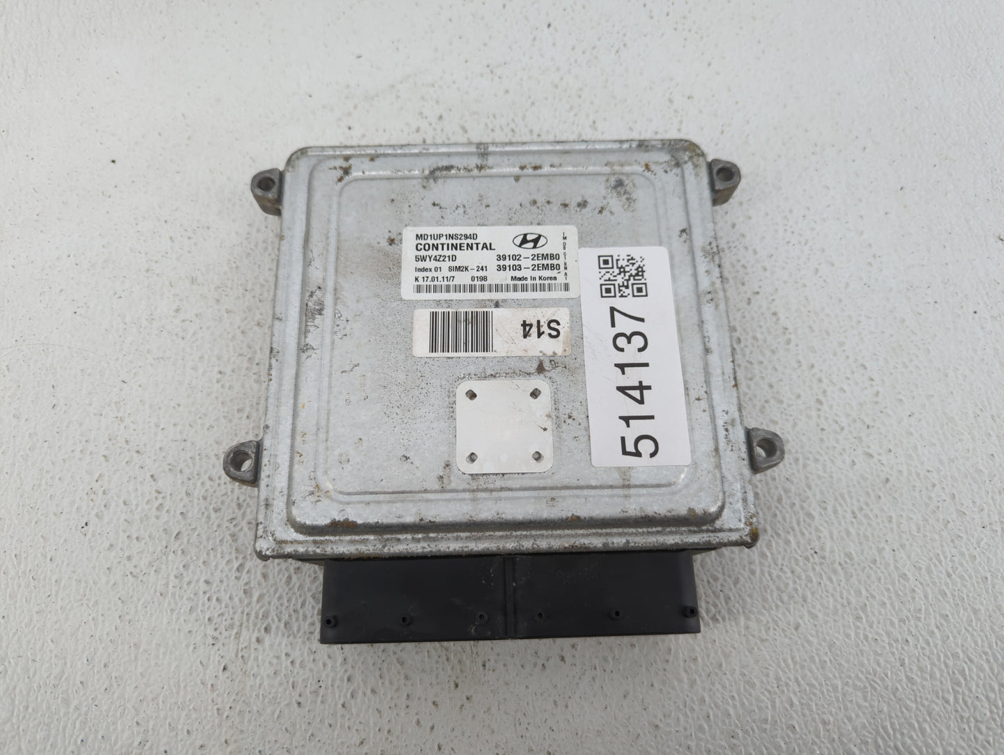 2011 Hyundai Elantra PCM Engine Control Computer ECU ECM PCU OEM P/N:39103-2EMB0 39102-2EMB0, 39111-2G874, 39101-2G874 Fits 