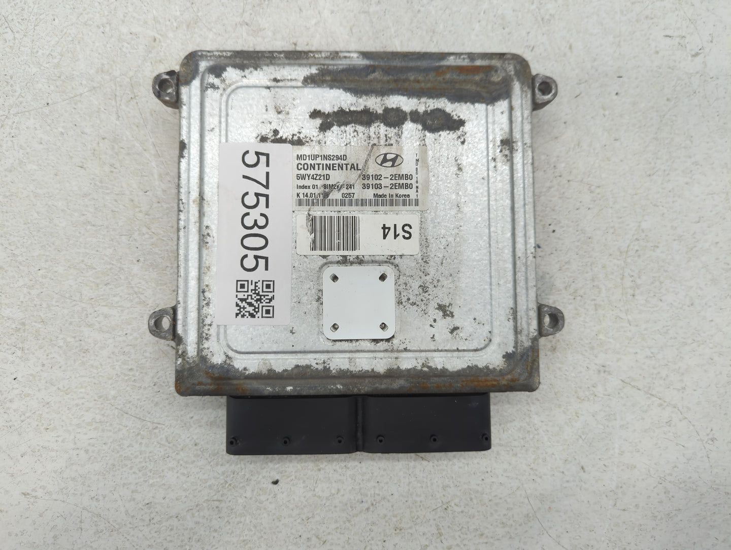 2011 Hyundai Elantra PCM Engine Control Computer ECU ECM PCU OEM P/N:39103-2EMB0 39102-2EMB0, 39111-2G874, 39101-2G874 Fits 