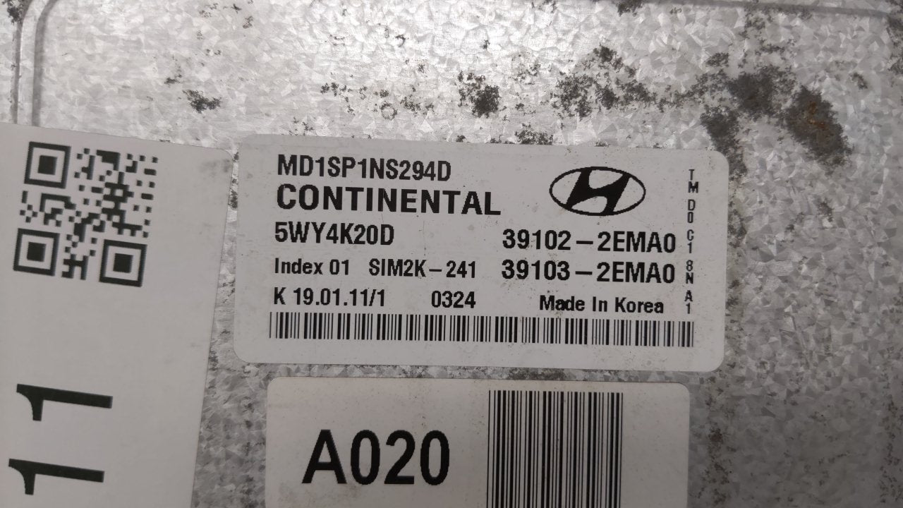 2011 Hyundai Elantra PCM Engine Control Computer ECU ECM PCU OEM P/N:39102-2EMA0 39103-2EMA0 Fits OEM Used Auto Parts - Oemu