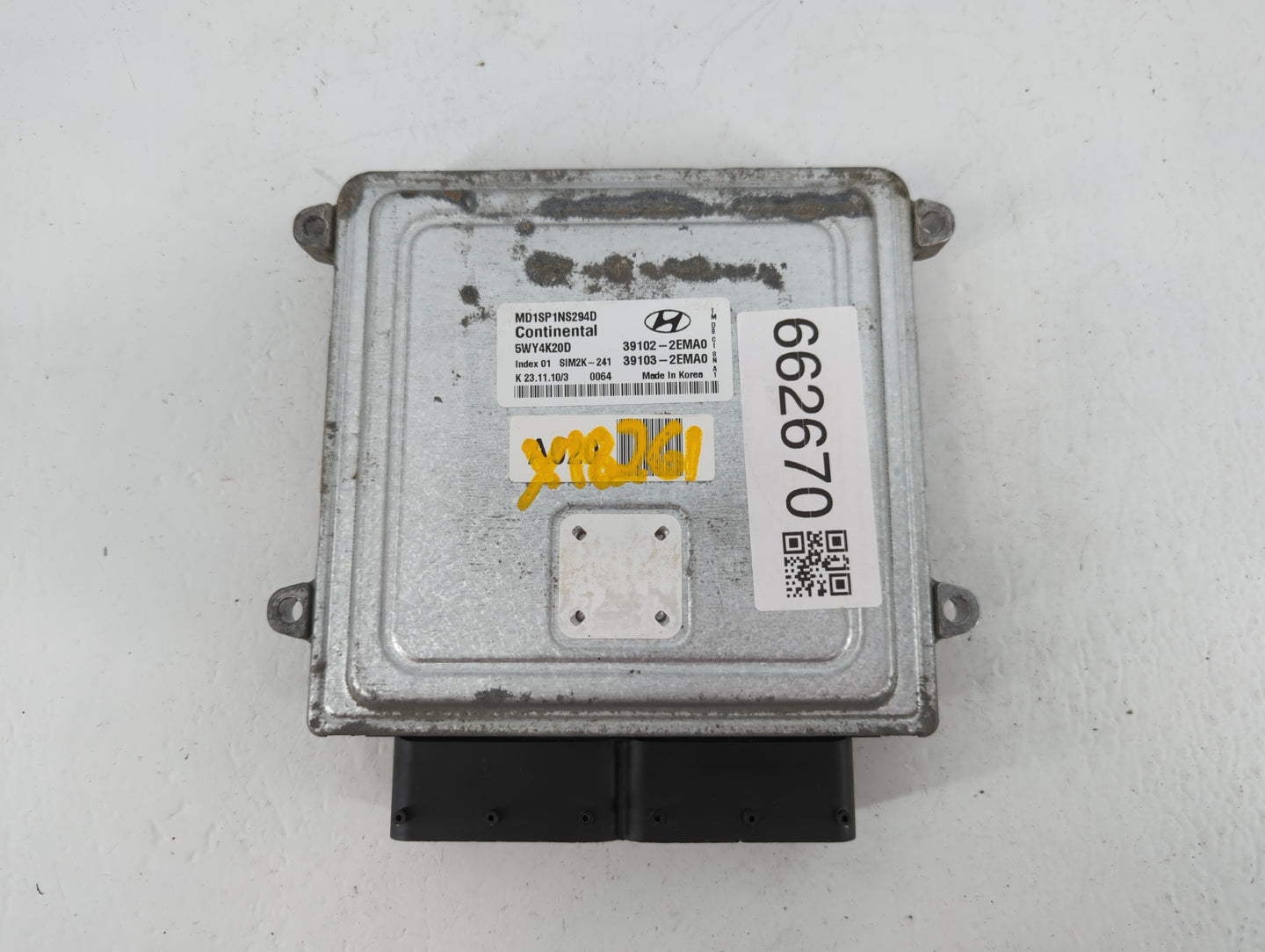 2011 Hyundai Elantra PCM Engine Control Computer ECU ECM PCU OEM P/N:39103-2EMA0 39102-2EMA0 Fits OEM Used Auto Parts - Oemu