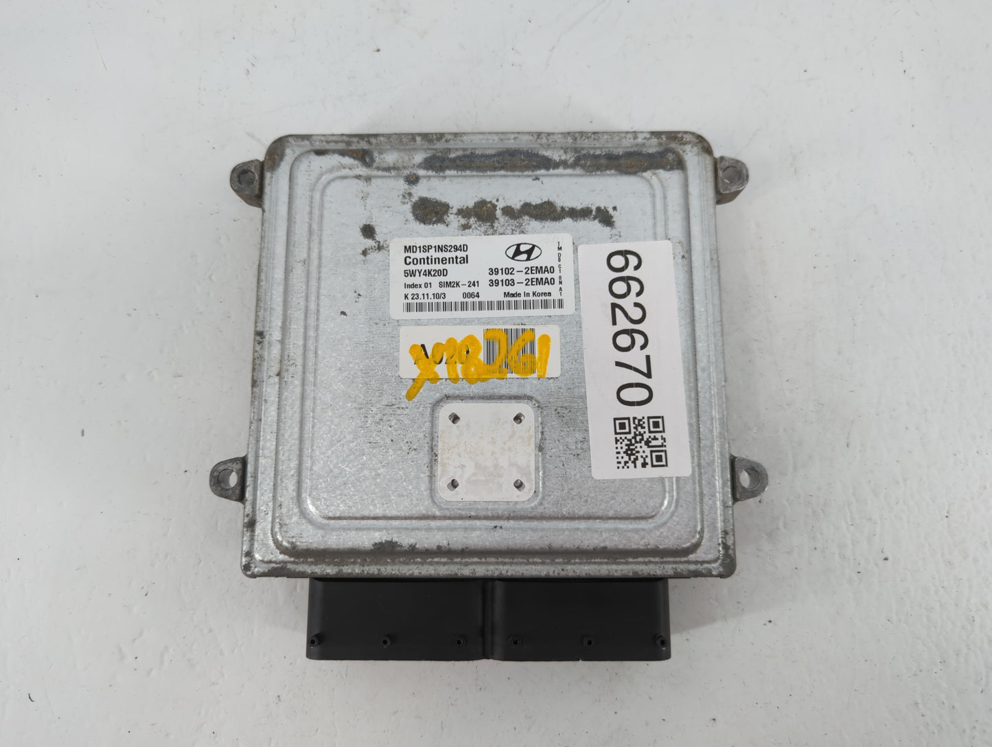 2011 Hyundai Elantra PCM Engine Control Computer ECU ECM PCU OEM P/N:39103-2EMA0 39102-2EMA0 Fits OEM Used Auto Parts - Oemu