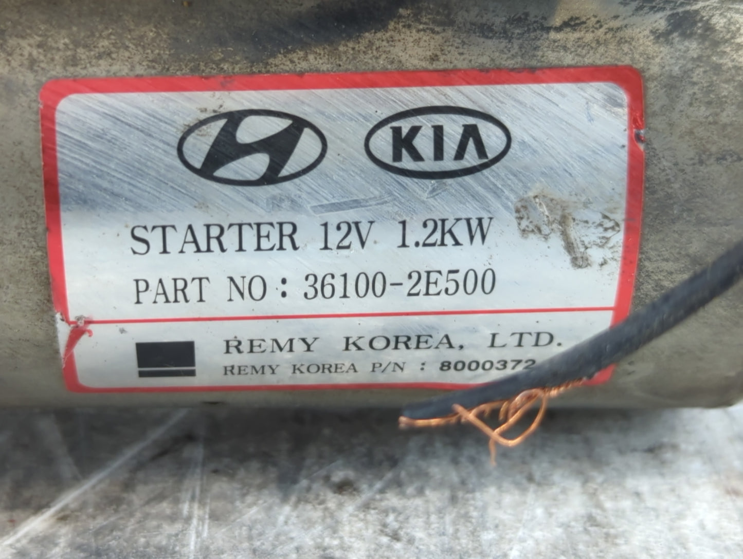 2011-2014 Hyundai Elantra Car Starter Motor Solenoid OEM P/N:36100-2E500 Fits Fits 2011 2012 2013 2014 OEM Used Auto Parts -
