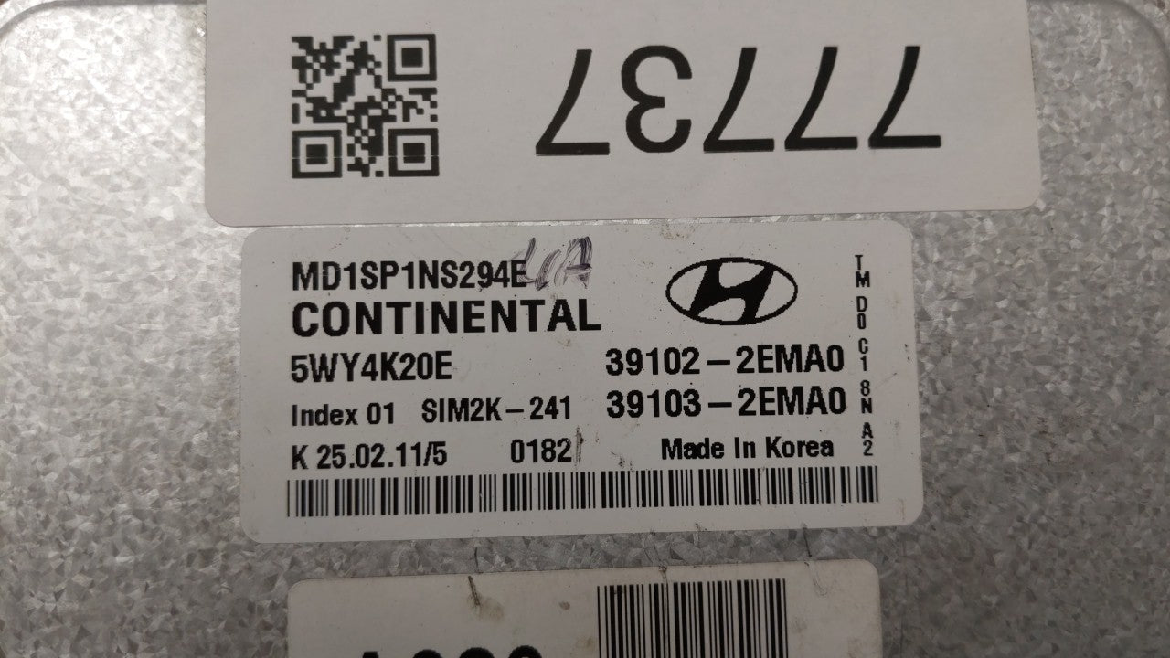 2011 Hyundai Elantra PCM Engine Control Computer ECU ECM PCU OEM P/N:39102-2EMA0 39103-2EMA0 Fits OEM Used Auto Parts - Oemu