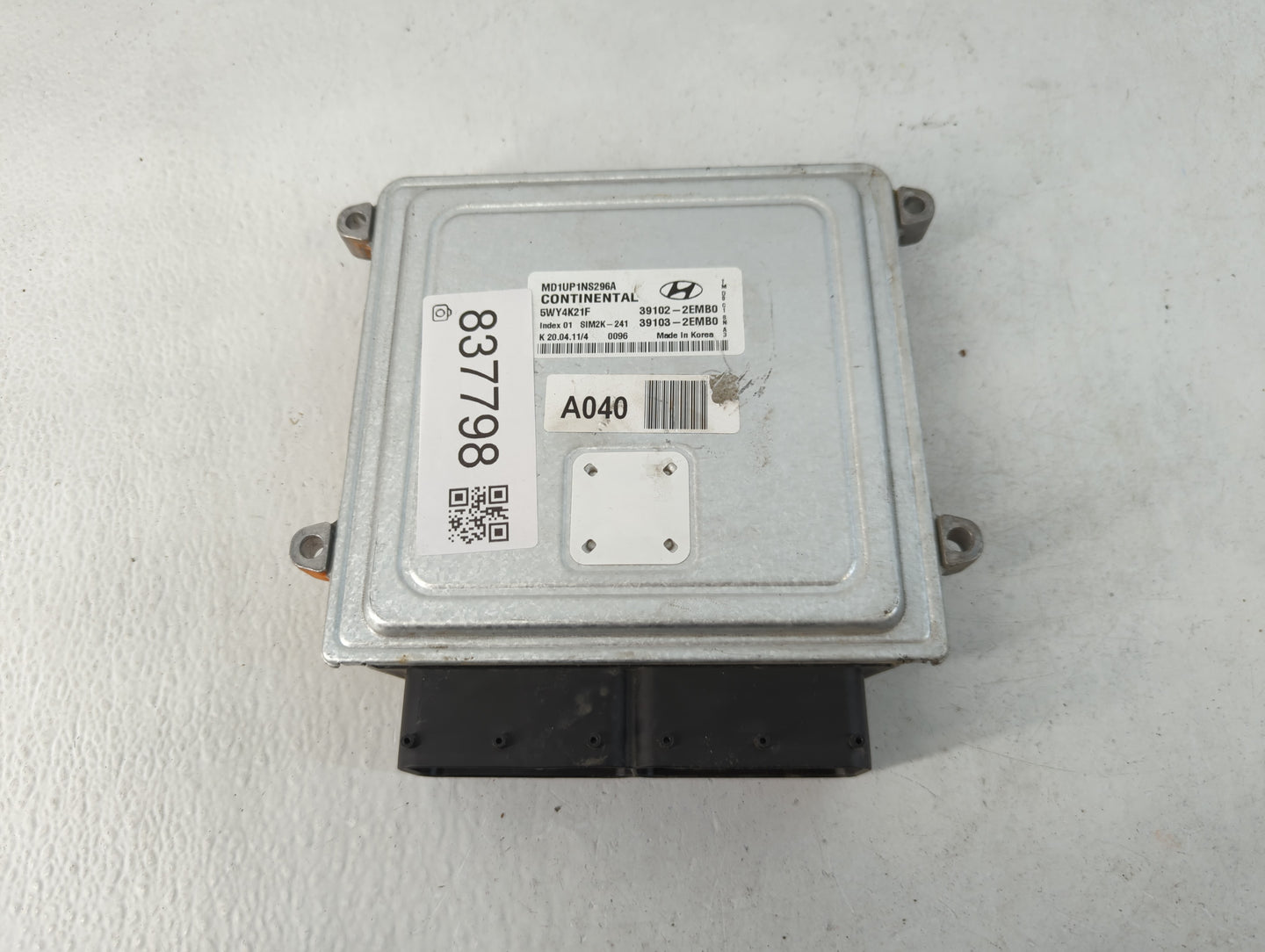 2011-2013 Hyundai Elantra PCM Engine Control Computer ECU ECM PCU OEM P/N:39103-2EMB0 39102-2EMB0 Fits Fits 2011 2012 2013 O