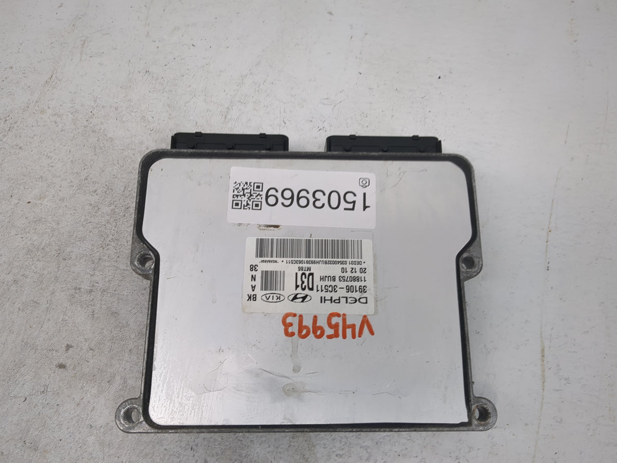 2009-2011 Hyundai Genesis PCM Engine Control Computer ECU ECM PCU OEM P/N:39106-3C511 11880753 Fits 2009 2010 2011 OEM Used 