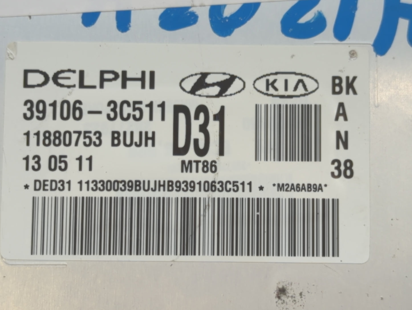 2009-2011 Hyundai Genesis PCM Engine Control Computer ECU ECM PCU OEM P/N:39106-3C511 39106-3C560 Fits Fits 2009 2010 2011 O