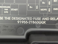 2009-2012 Hyundai Genesis Fusebox Fuse Box Panel Relay Module P/N:91205-2M445 Fits Fits 2009 2010 2011 2012 OEM Used Auto Pa