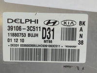 2009-2011 Hyundai Genesis PCM Engine Control Computer ECU ECM PCU OEM P/N:39106-3C511 Fits Fits 2009 2010 2011 OEM Used Auto