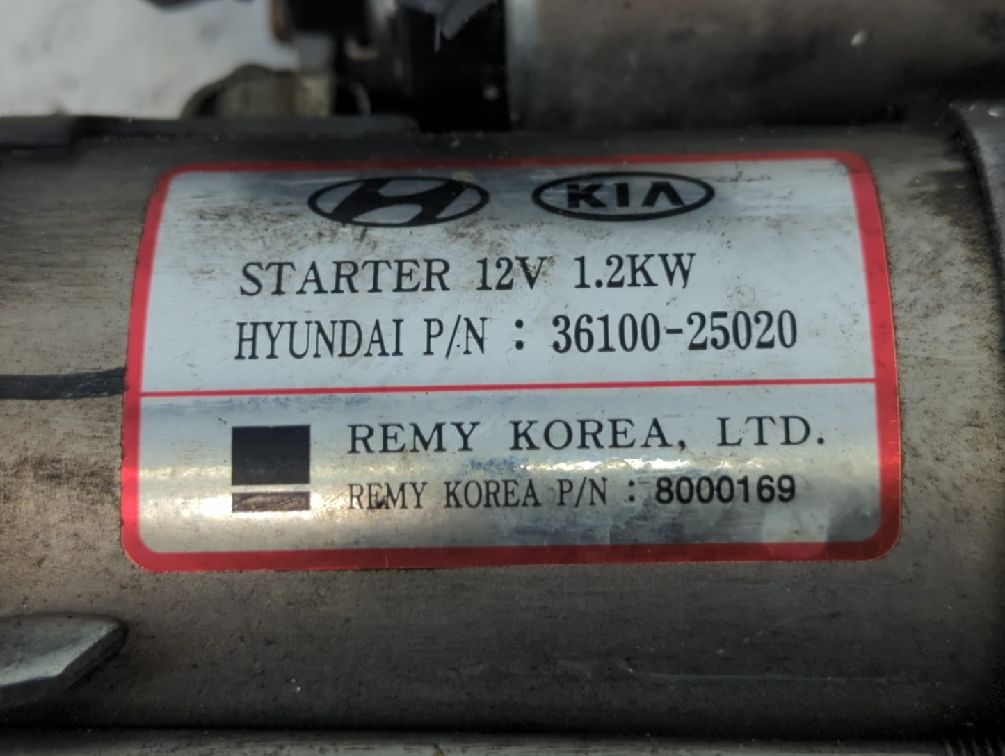 2009-2012 Hyundai Genesis Car Starter Motor Solenoid OEM P/N:8000169 36100-25020 Fits Fits 2006 2007 2008 2009 2010 2011 201