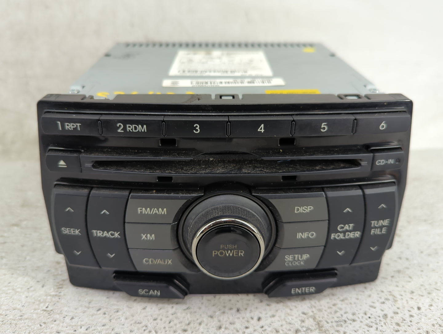 2011 Hyundai Genesis Coupe Radio AM FM Cd Player Receiver Replacement P/N:96180-2M115VM5 A200BKLBX Fits Fits 2012 OEM Used A