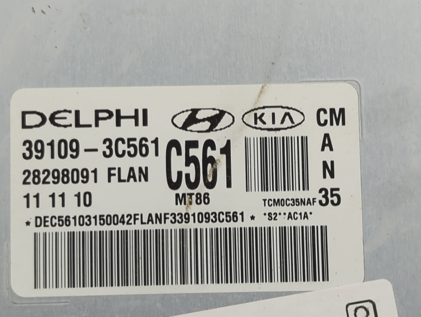 2010-2012 Hyundai Santa Fe PCM Engine Control Computer ECU ECM PCU OEM P/N:39109-3C561 28298091 Fits Fits 2010 2011 2012 OEM