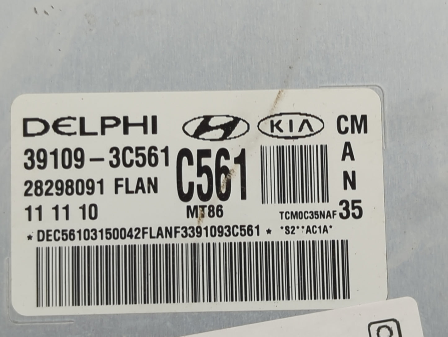 2010-2012 Hyundai Santa Fe PCM Engine Control Computer ECU ECM PCU OEM P/N:39109-3C561 28298091 Fits Fits 2010 2011 2012 OEM