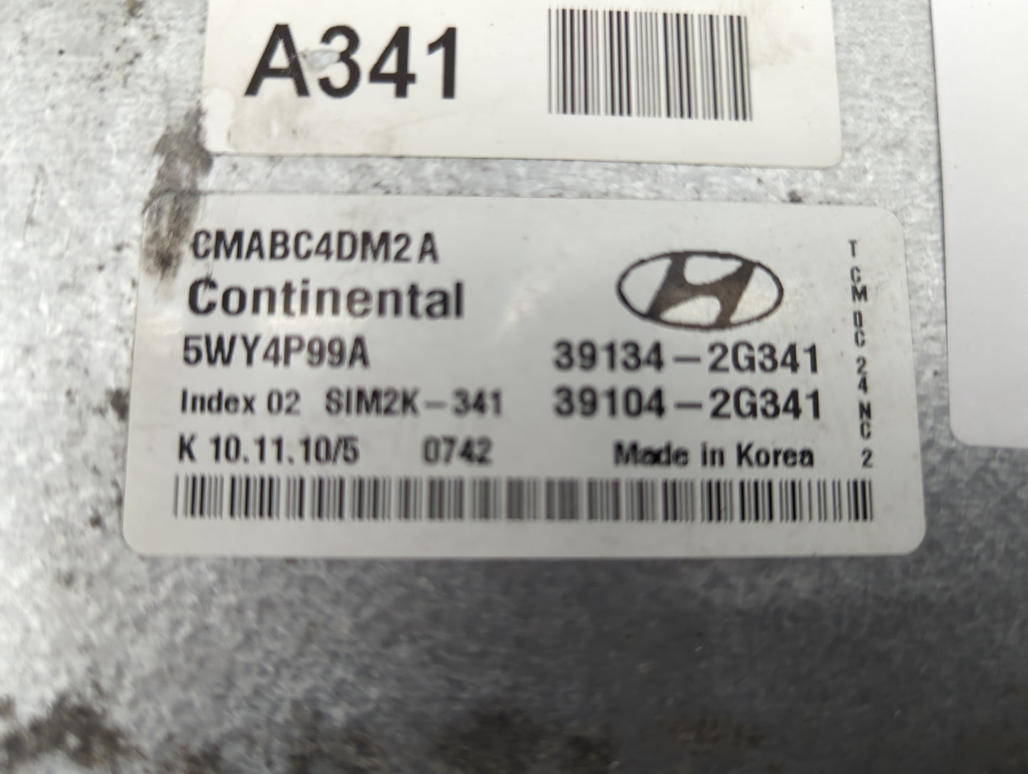 2010-2012 Hyundai Santa Fe PCM Engine Control Computer ECU ECM PCU OEM P/N:5WY4P99A 39134-2G341 Fits Fits 2010 2011 2012 OEM