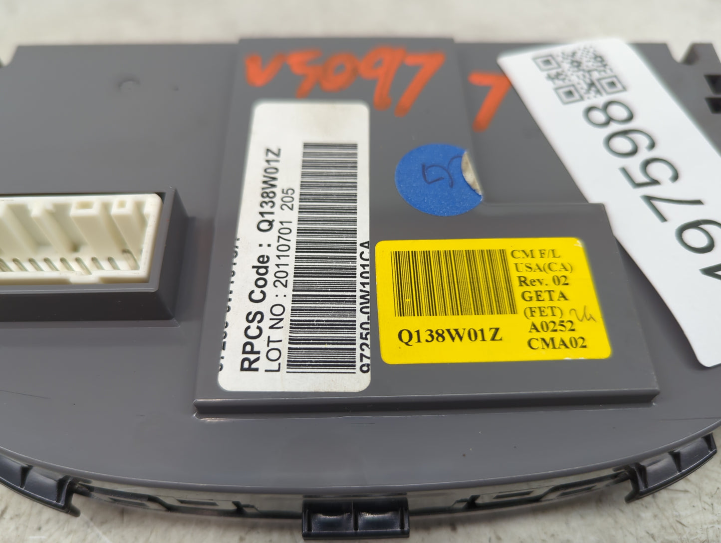 2010-2012 Hyundai Santa Fe Climate Control Module Temperature AC/Heater Replacement P/N:Q138W01Z 97250-0W101CA Fits OEM Used