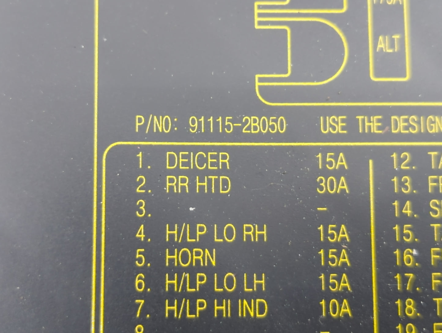 2010-2012 Hyundai Santa Fe Fusebox Fuse Box Panel Relay Module P/N:91406-0W110 91115-2B050, 91950-2B710 Fits Fits 2010 2011 