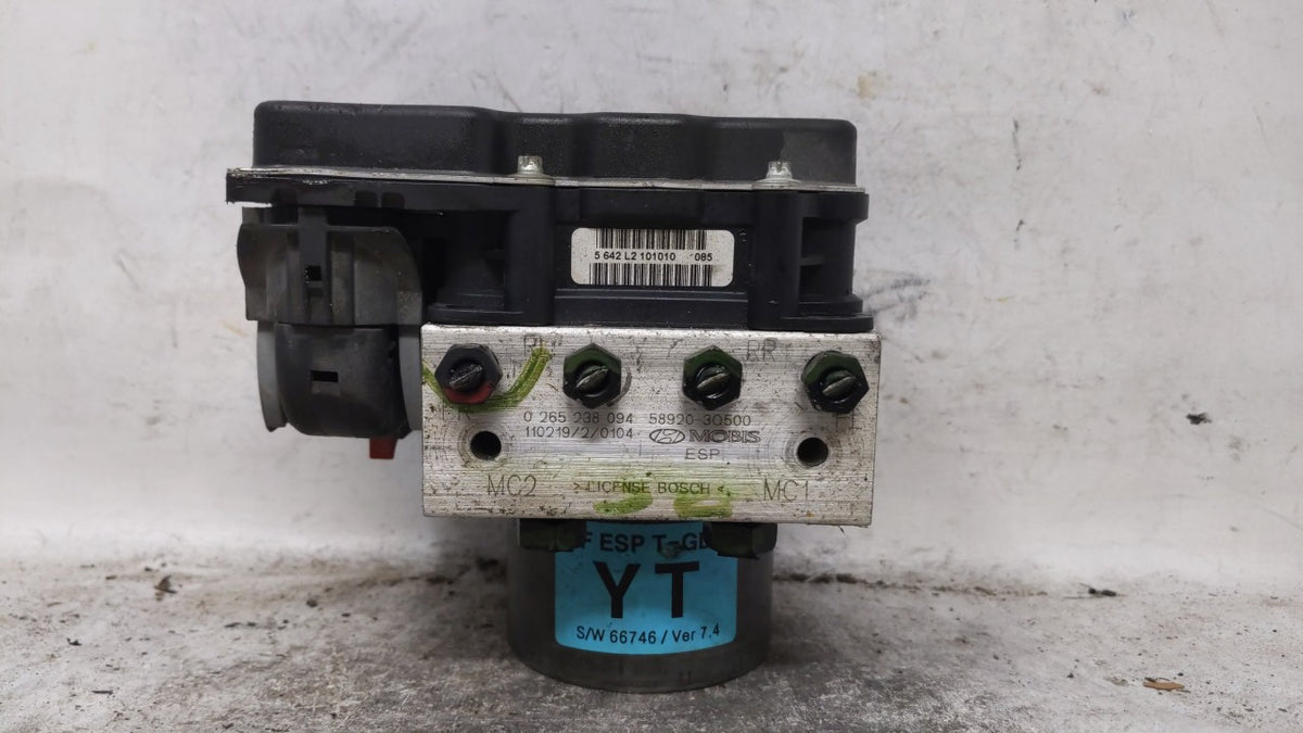 2011-2013 Hyundai Sonata Anti-Lock Brake ABS Pump Module Actuator OEM P/N:0 265 238 094 58920-3Q500 Fits Fits 2011 2012 2013